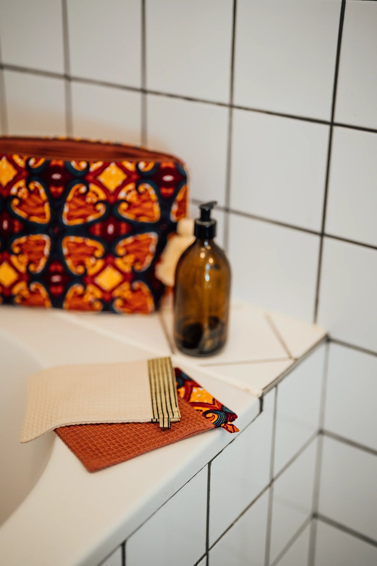 Gants de toilette MTOTO et MALAÏKA en coton et wax