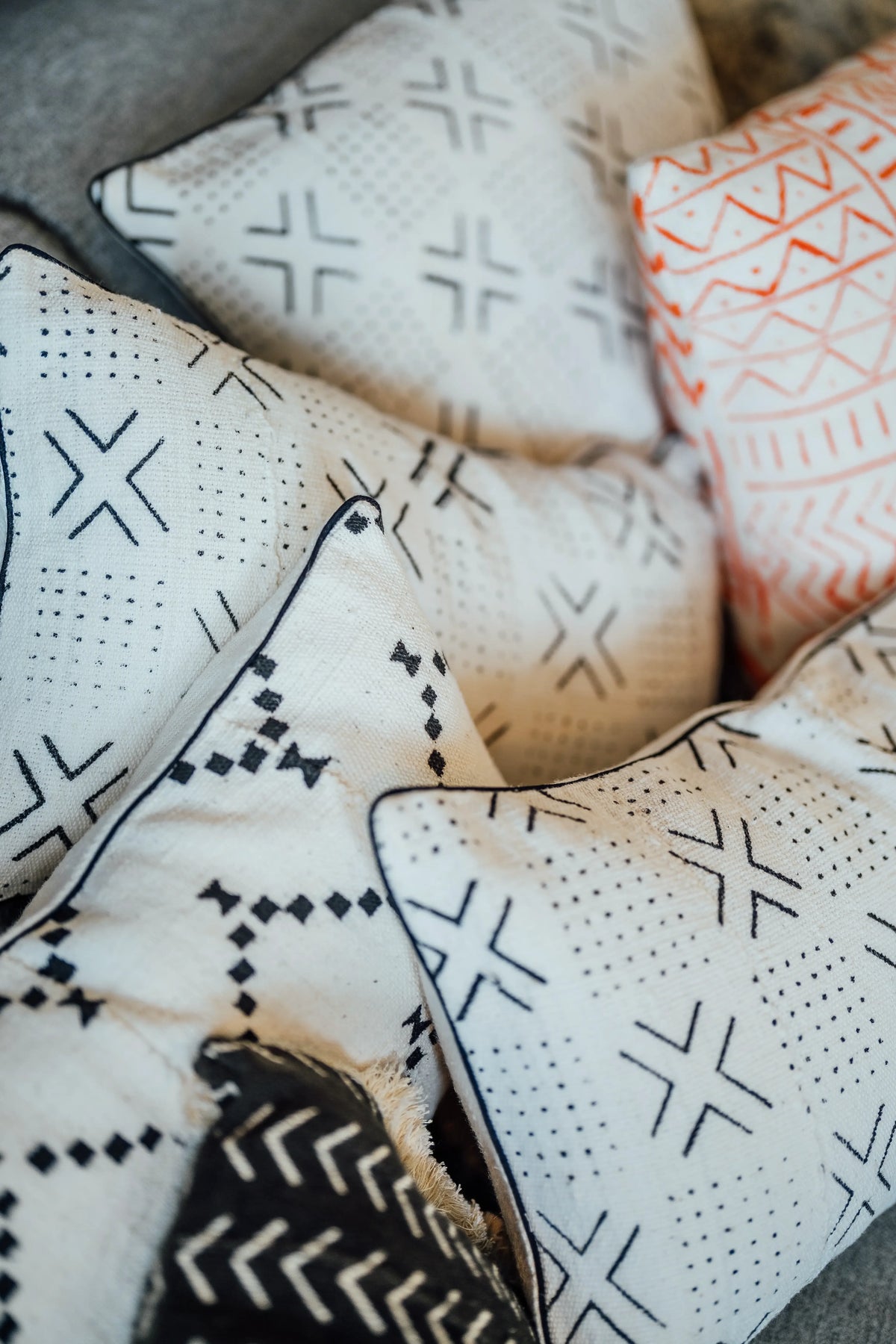 Selection of bogolan cushion covers