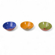 KIMA Trio de coupelles Color me Bright par CLémentina Van Der Waltz. Palette n° 4 (bleu, jaune d'or et anis) par Studio Matongé. 
Parfait de l'apéritif au dessert.  