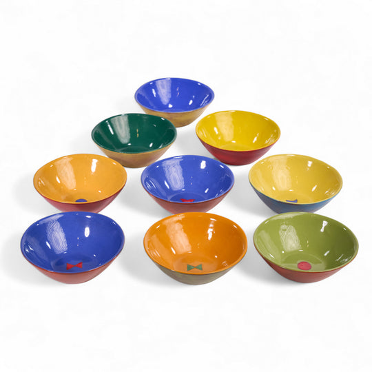 Coupelles KIMA faites main en céramique de la collection color me bright par l'artiste sud africaine Clémentina Van der Walt. 