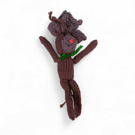 Décoration tricotée main – Renne FINN en coton bio