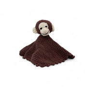 Doudou plat singe en coton bio certifié GOTS - fait main - MARCEL - Studio Matongé