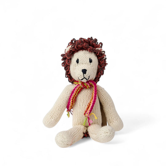 Doudou lion à longues pattes en coton bio certifié GOTS - fait main - HUGO - Studio Matongé