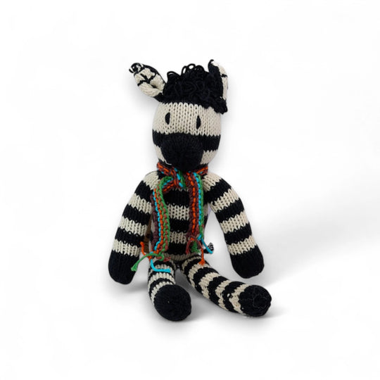 Doudou zèbre à longues pattes - Peluche éco-responsable en coton bio - THEO - Studio Matongé