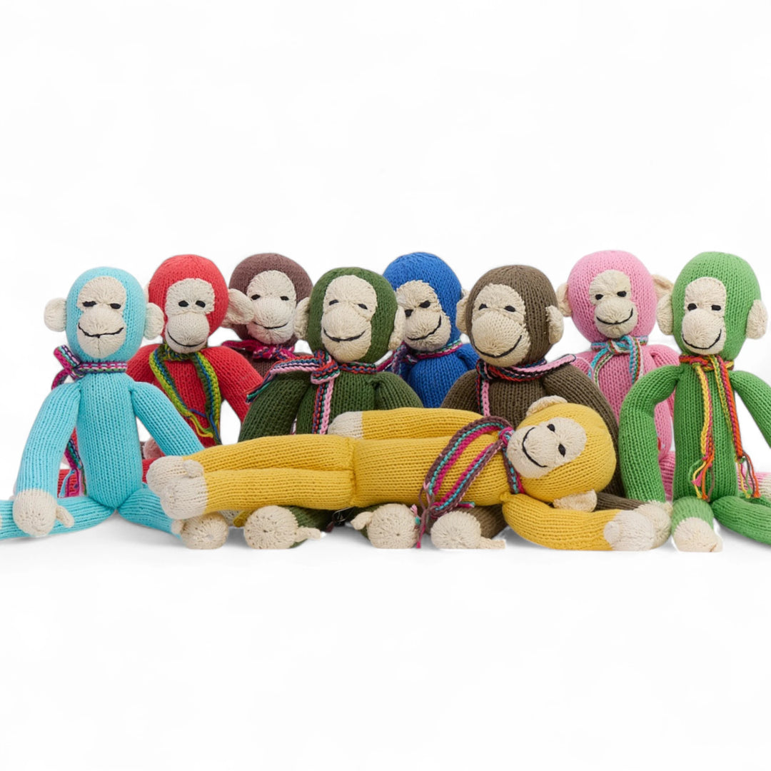 Le singe JOSEPH est disponible en 2 tailles S & M et en de nombreuses couleurs  (ici en taille M).