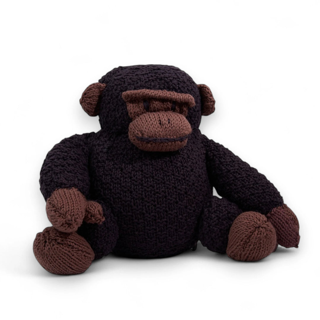 Peluche gorille faite main, en coton bio éco-responsable - ROGER - Studio Matongé