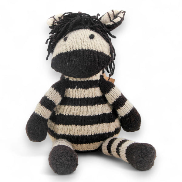 Peluche zèbre en laine bio éco-responsable - ARTHUR - Studio Matongé