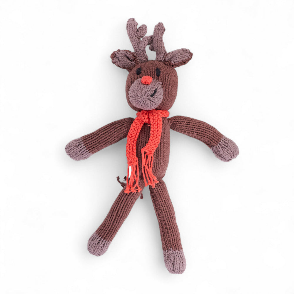 FINN – Doudou renne en coton bio tricoté main au Kenya