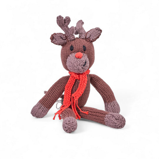 FINN – Doudou renne en coton bio tricoté main au Kenya