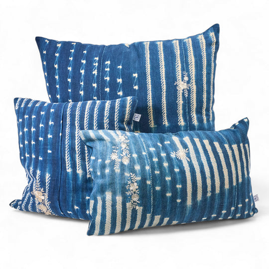 Housse brodée BUUM-ZARI – Indigo profond