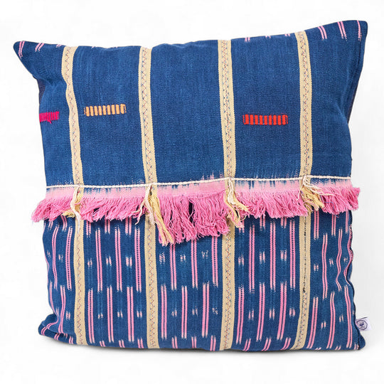 JINA-LUMA housse en jean et tissage baoulé