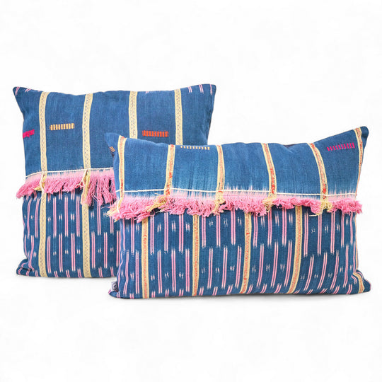 JINA-LUMA housse en jean et tissage baoulé