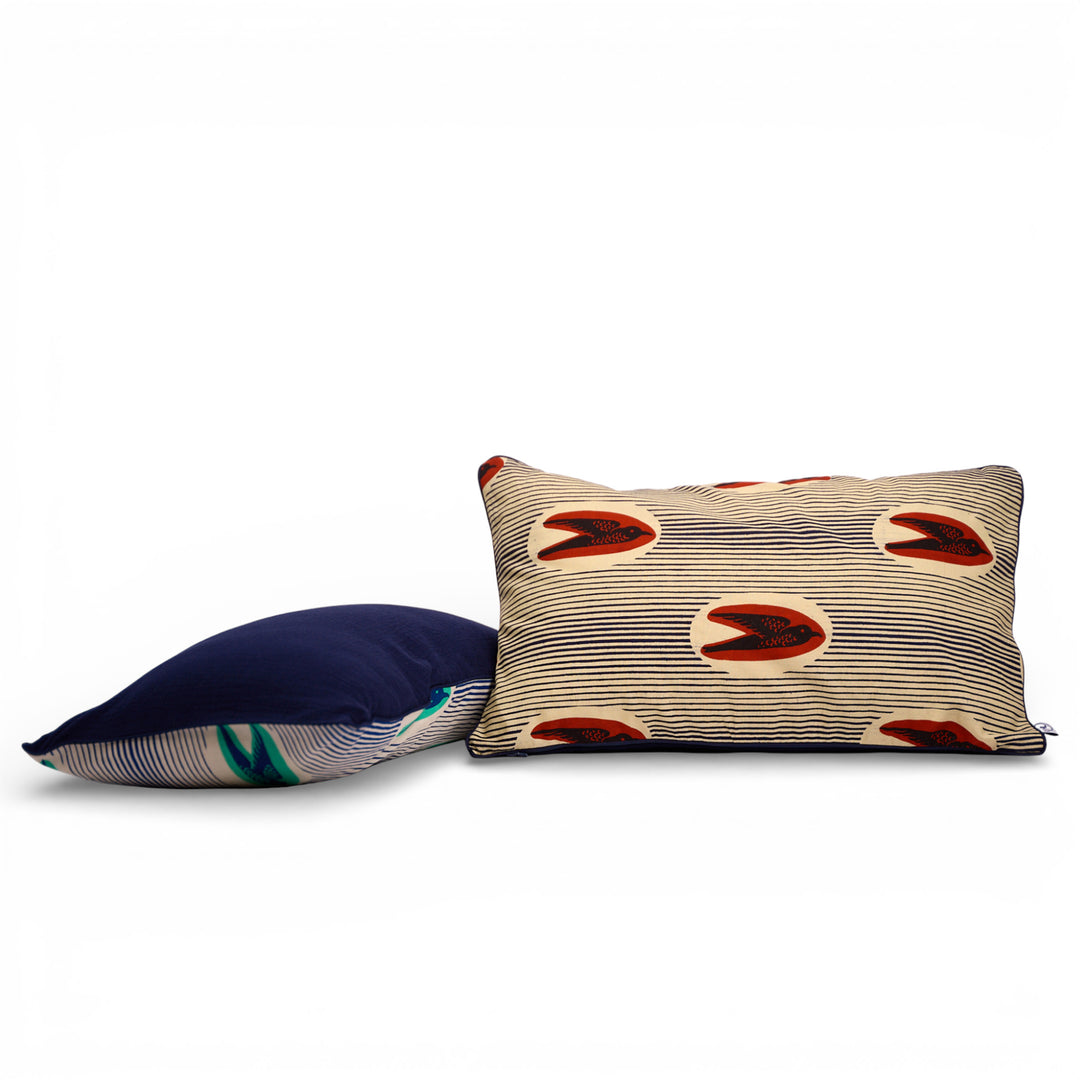 LONA-MTOTO - Housse de coussin en wax et double gaze