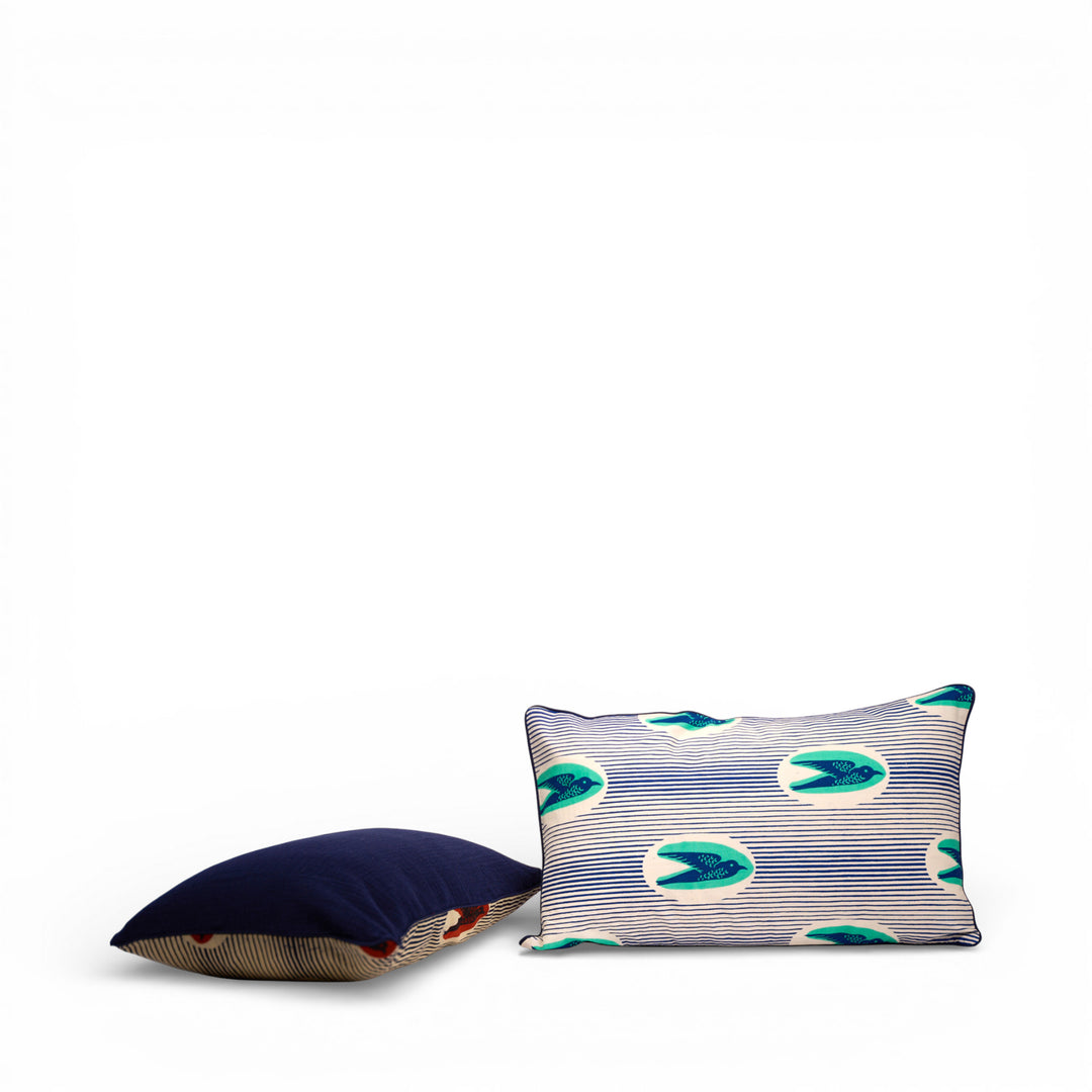 LONA-MTOTO - Housse de coussin en wax et double gaze