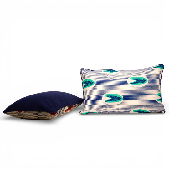 LONA-MTOTO - Housse de coussin en wax et double gaze