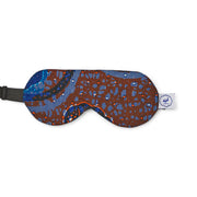 Masque de nuit wax et soie DARE GRAPPA – motif wax bleu et orange