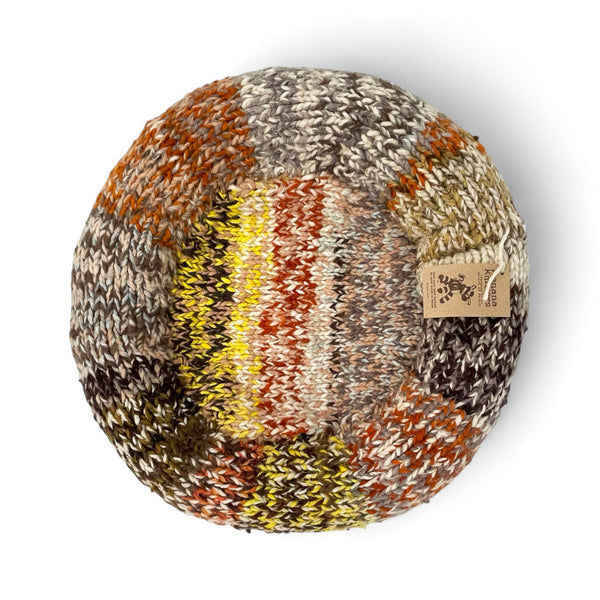 Panier douillet en pure Laine Mérinos pour Petits Chiens et Chats - Tricoté à la Main - MNYAMA - 28 cm de diamètre