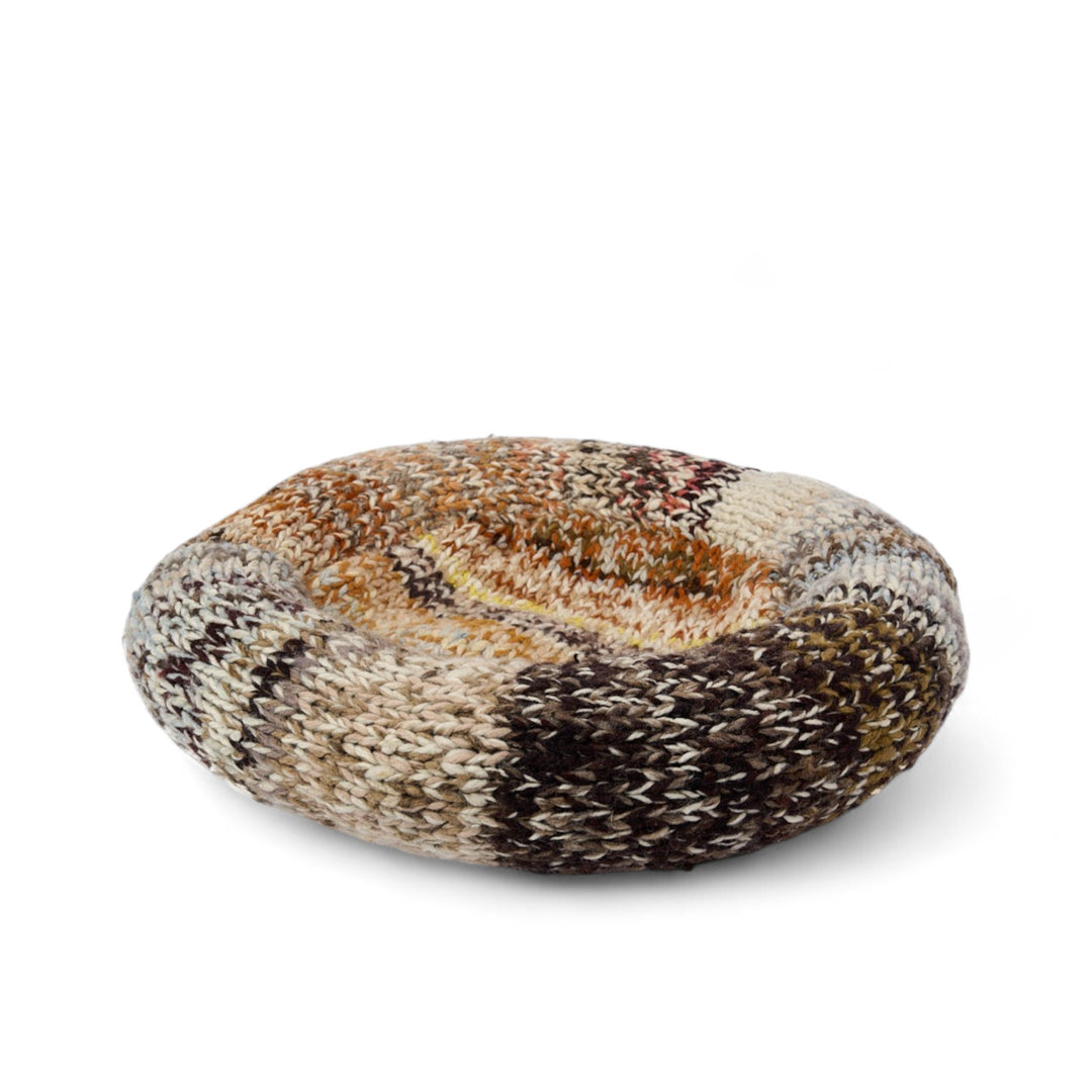 Panier douillet en pure Laine Mérinos pour Petits Chiens et Chats - Tricoté à la Main - MNYAMA - environ 25 cm de diamètre intérieur 