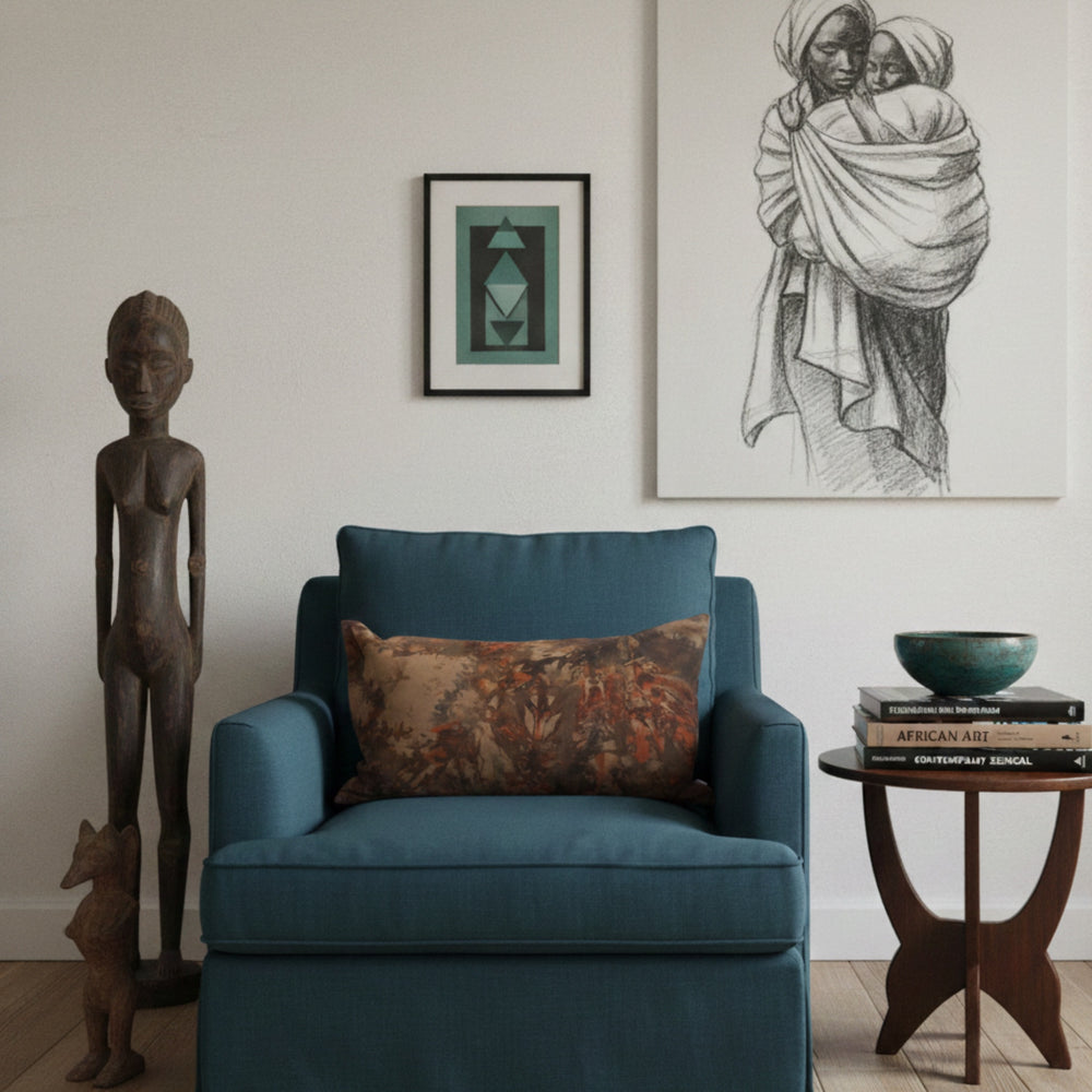 KUMASI TERRE BRÛLÉE – Housse en kokodunda et velours