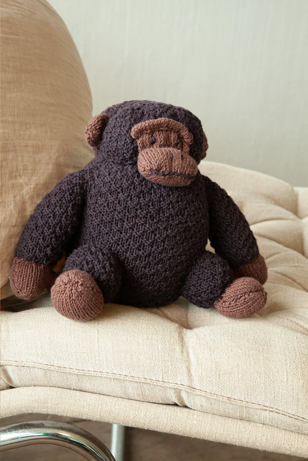 Peluche gorille faite main, en coton bio éco-responsable - ROGER - Studio Matongé