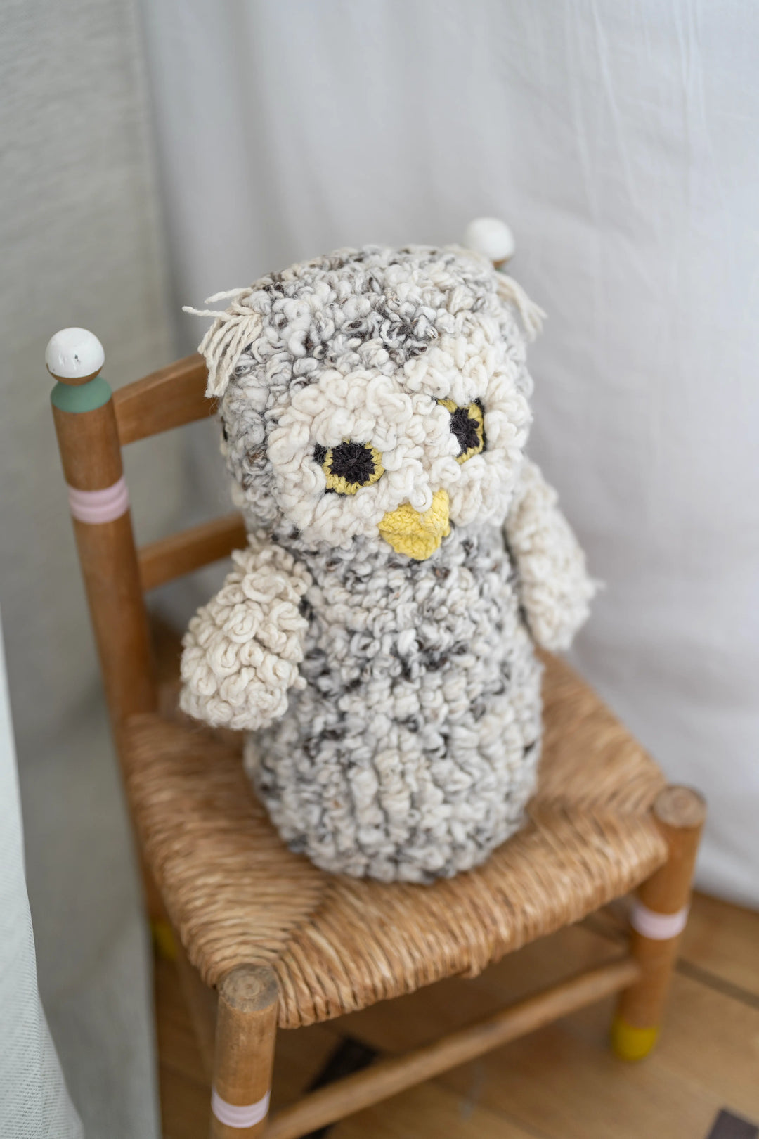 ARCHIE doudou hibou en laine bio