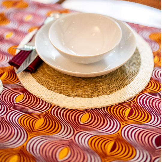 GIDA-ZUBA nappe en wax & lin