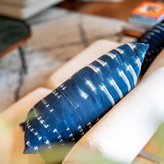 Housse brodée BUUM-ZARI – Indigo profond