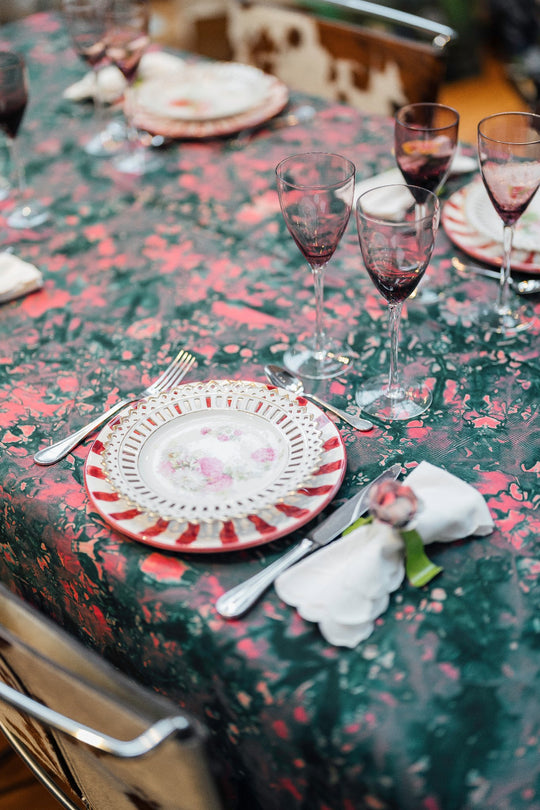 DUNDA BOUGAINVILLÉE tablecloth in kokodunda – Unique piece