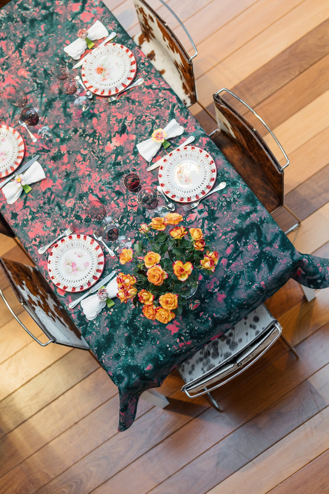 DUNDA BOUGAINVILLÉE tablecloth in kokodunda – Unique piece