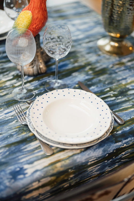 DUNDA LAGUNE tablecloth in kokodunda – Unique piece
