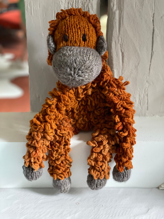 Peluche orang-outang en laine bio éco-responsable - BORIS - Studio Matongé