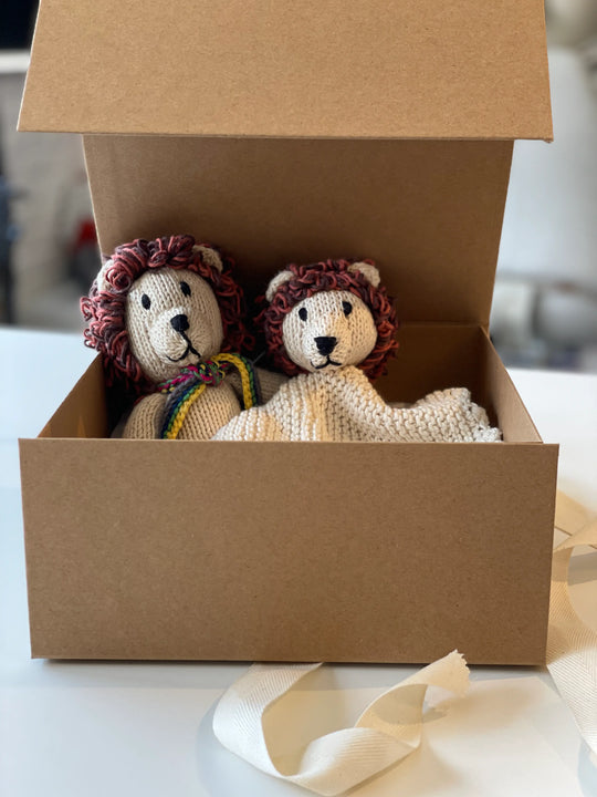 Coffret Cadeau de Naissance – Les Duos Craquants – Lions