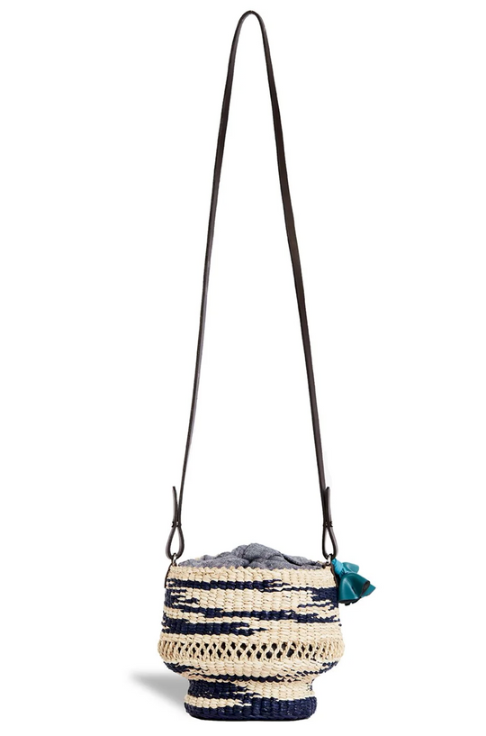 BAW POT WAVY – Sac seau en raphia tressé main