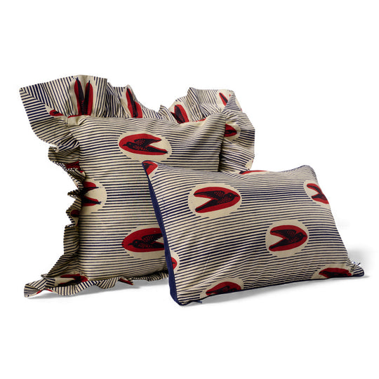 LONA-MTOTO - Housse de coussin en wax et double gaze