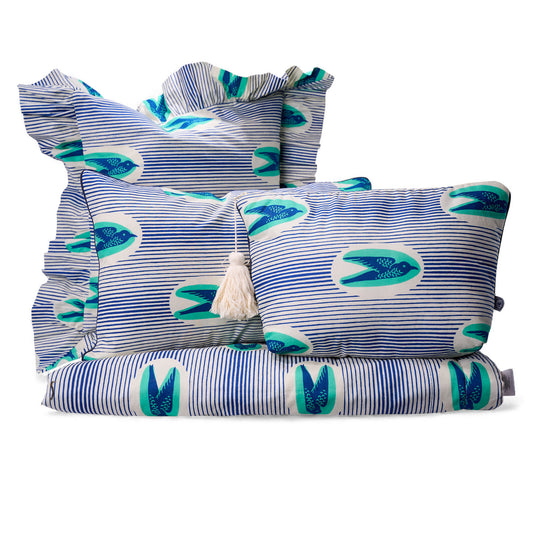 LONA-MTOTO - Housse de coussin en wax et double gaze