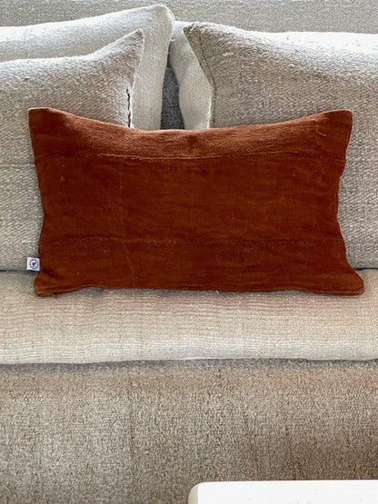 Ethnic cushion cover - Mudcloth Bogolan Terracotta KIVU - 60x60cm