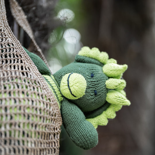 CHARLIE doudou tricératops en coton bio