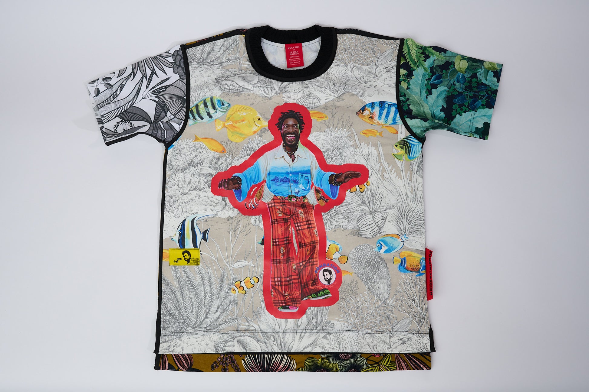 T-shirt BISENGO JP MIKA x XULY-BËT - Numéroté 5/65 - Taille S - Wearable-art inspiré du tableau "La Générosité" de la série de toiles BISENGO de JP MIKA.