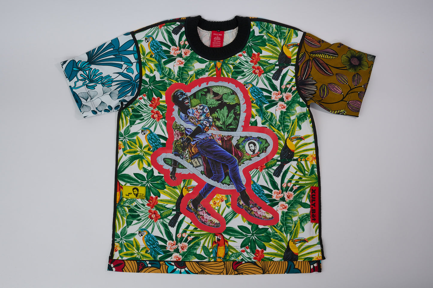 T-shirt BISENGO JP MIKA x XULY-BËT - Numéroté 3/65 - Taille M - Wearable-art inspiré du tableau "Magnifique" de la série de toiles BISENGO de JP MIKA.