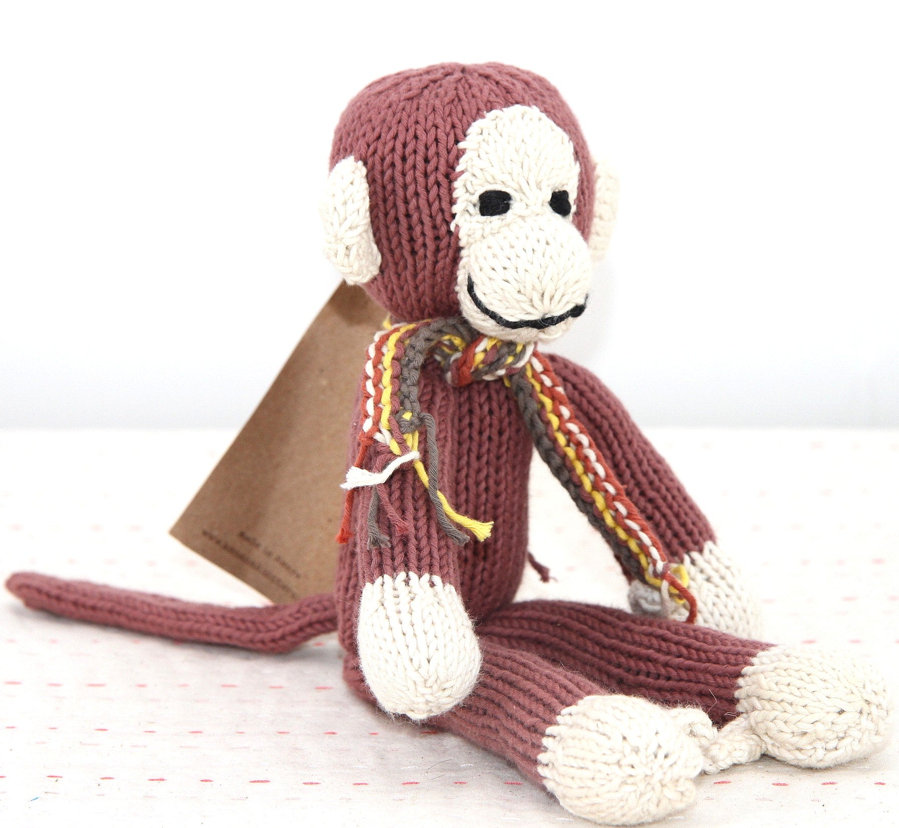 Doudou singe à longues pattes - Peluche éco-responsable en coton bio - JOSEPH - Studio Matongé