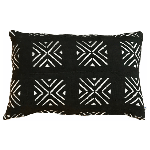 Ethnic cushion cover - Mudcloth Bogolan black - MRABA