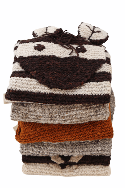 Zebra rug in eco-responsible organic wool - ZOE - Kenana Knitters