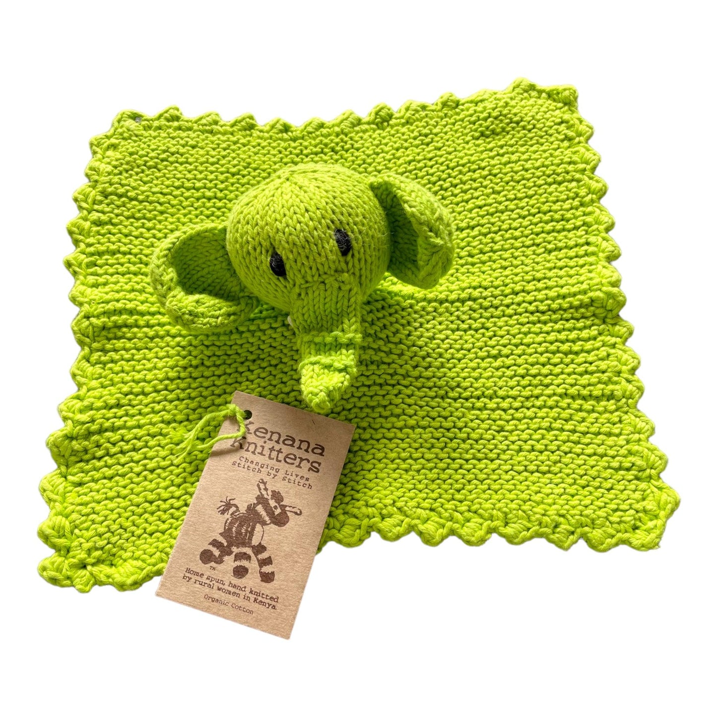 Elephant comforter in eco-responsible organic cotton certified GOTS - BARRY - Kenana Knitters