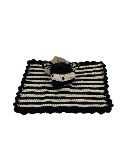 Zebra flat comforter in eco-responsible organic cotton GOTS certified - ZELIGE - Kenana Knitters