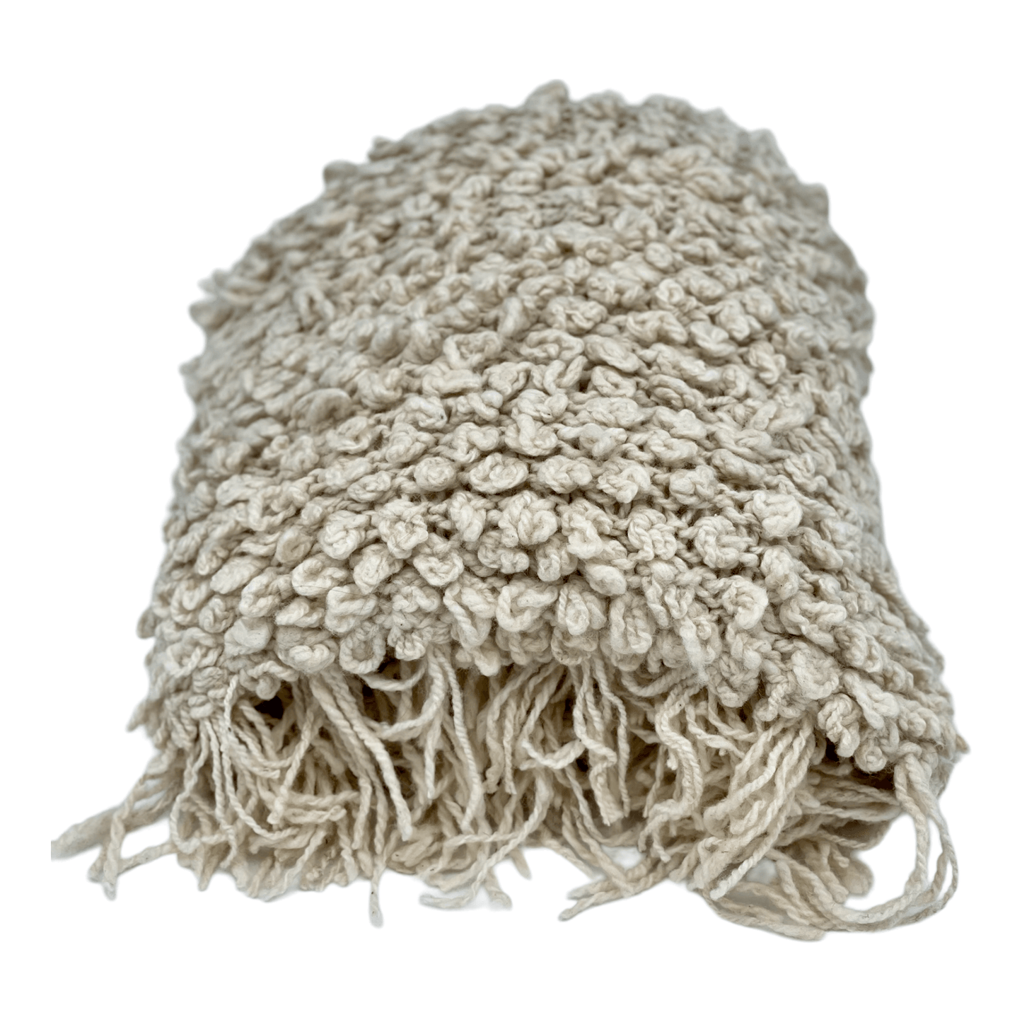 Gray plaid in 100% eco-responsible organic wool - TANGGOOR - Kenana Knitters