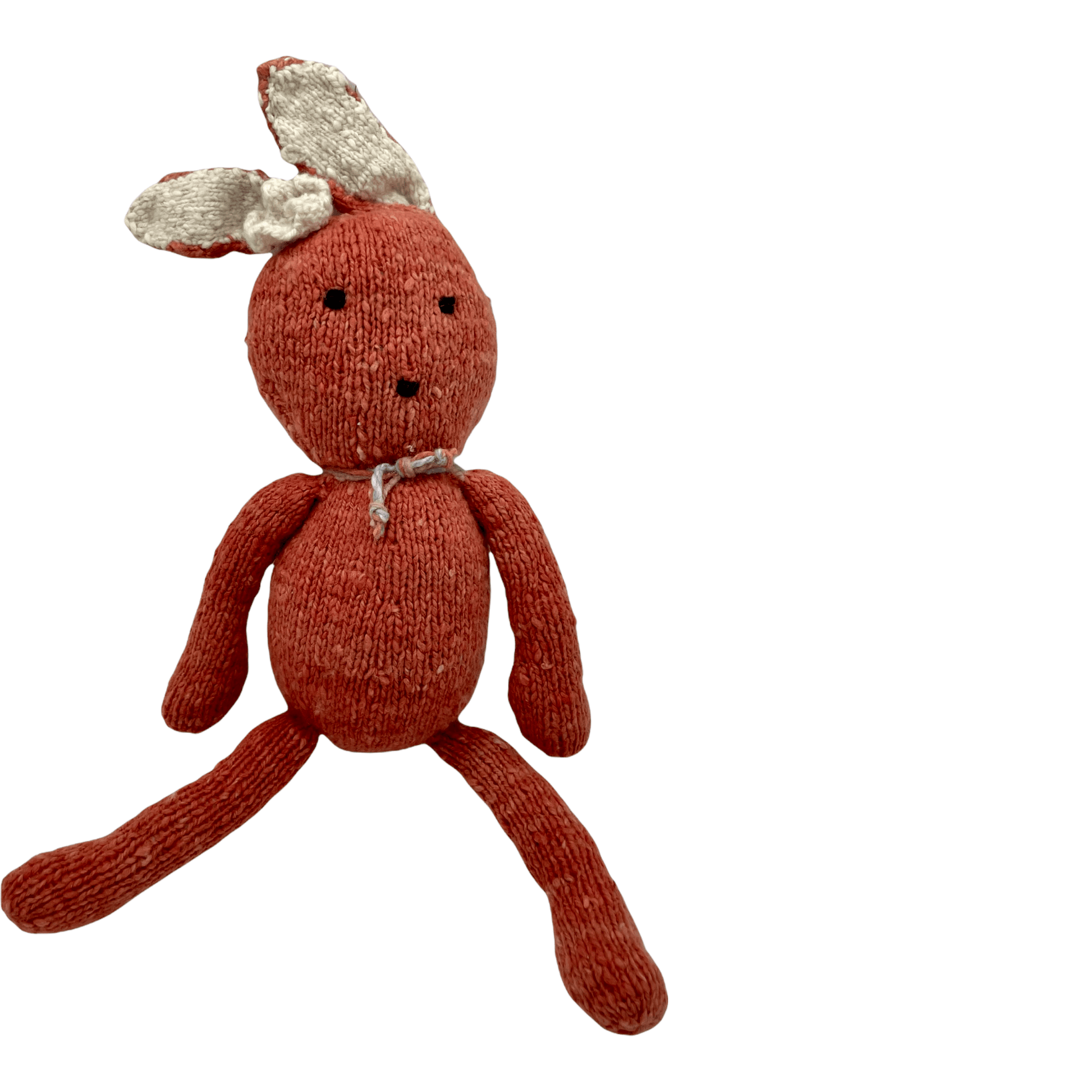 Peluche lapin en laine bio filée et tricotée à la main - SIMONE -  Kenana-Knitters