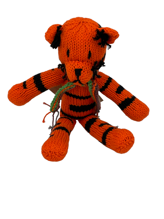 Long-legged tiger soft toy - Eco-responsible soft toy in organic cotton - MILO