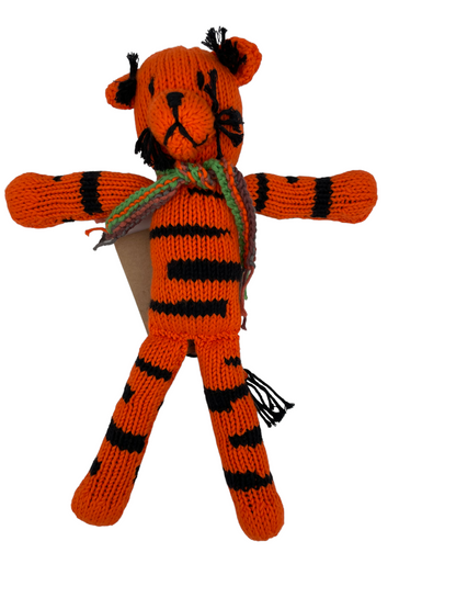 Doudou tigre à longues pattes - Peluche éco-responsable en coton bio - MILO