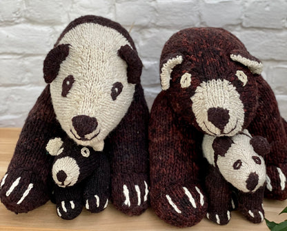 Peluche en laine bio faite main éco-responsable - Doudou ours XL- SCHUMAN - Studio Matongé