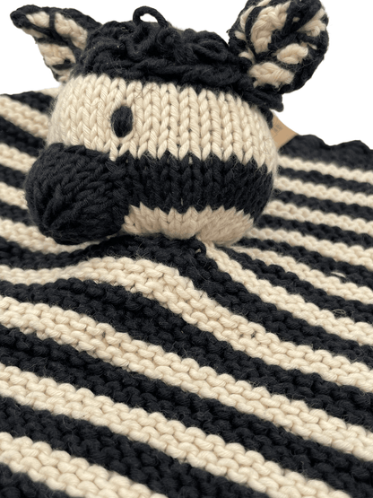 Zebra flat comforter in eco-responsible organic cotton GOTS certified - ZELIGE - Kenana Knitters